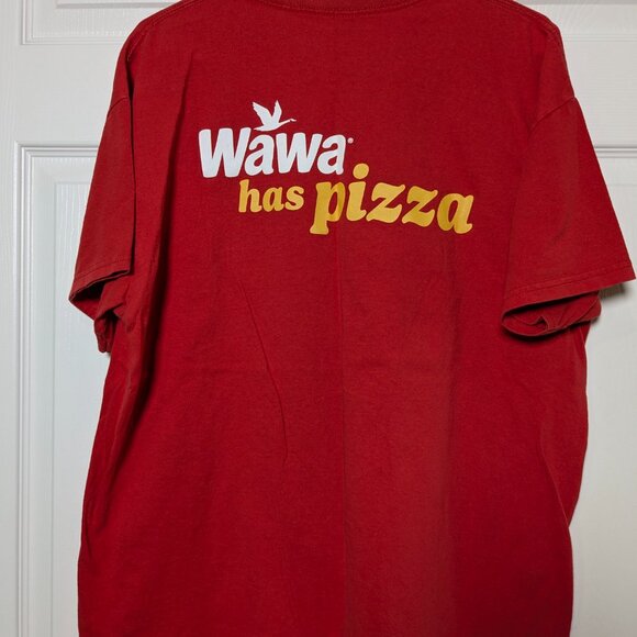 WaWa "I Love Pizza" Red T-Shirt XL Gildan Heavy Cotton, Short Sleeve - Picture 5 of 10